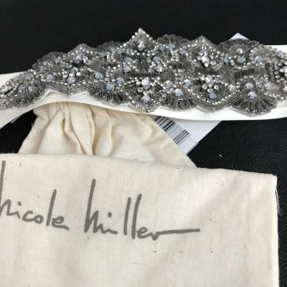 Nicole Miller Metallic Crystal Belt - Picture 2 of 4